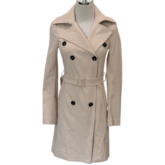 Patrizia Pepe Firenze Beige Double Breasted Trench Coat - Picture 1 of 8